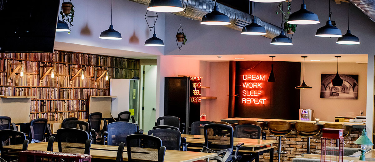 Área de coworking de Oficinas IBS Santa Fe